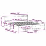 vidaXL Rám postele Voskovaná hnedá Masívne borovicové drevo 180 x 200 cm – Obrázok 10