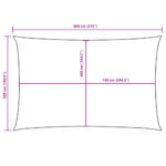 vidaXL Tieniaca plachta oxfordská látka obdĺžniková 5x8 m modrá – Obrázok 10