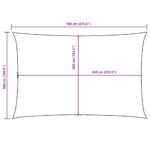 vidaXL Tieniaca plachta oxfordská látka obdĺžniková 5x7 m čierna – Obrázok 10