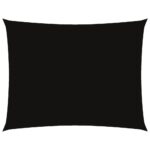 vidaXL Tieniaca plachta oxfordská látka obdĺžniková 5x7 m čierna – Obrázok 2
