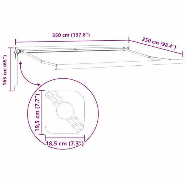 Markíza Biela 3,5 x 2,5 m Kov – Obrázok 10