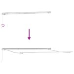 Markíza Manuálny Biela 5 x 3 m Kov – Obrázok 9