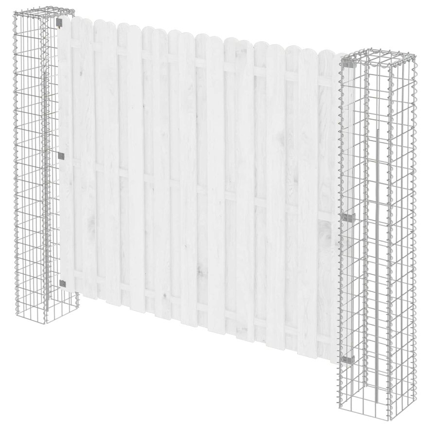 143605_2.jpg vidaXL Stĺp na plot. 2 pcs Strieborná 20 x 20 x 190 cm Kov – Obrázok 1