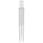 vidaXL Stĺp na plot. 2 pcs Strieborná 20 x 20 x 190 cm Kov – Obrázok 3