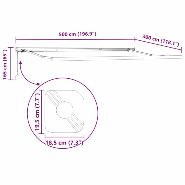 Markíza Biela 5 x 3 m Kov – Obrázok 10