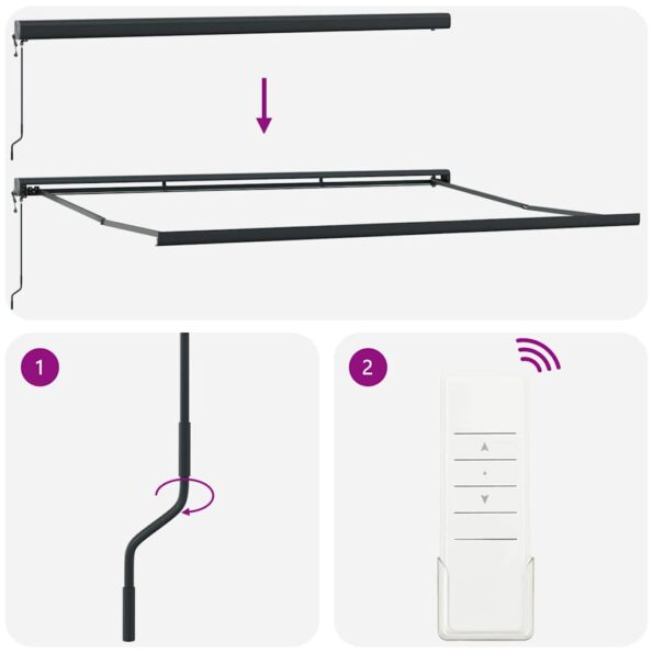 Markíza Antracit 5 x 3 m Kov – Obrázok 8