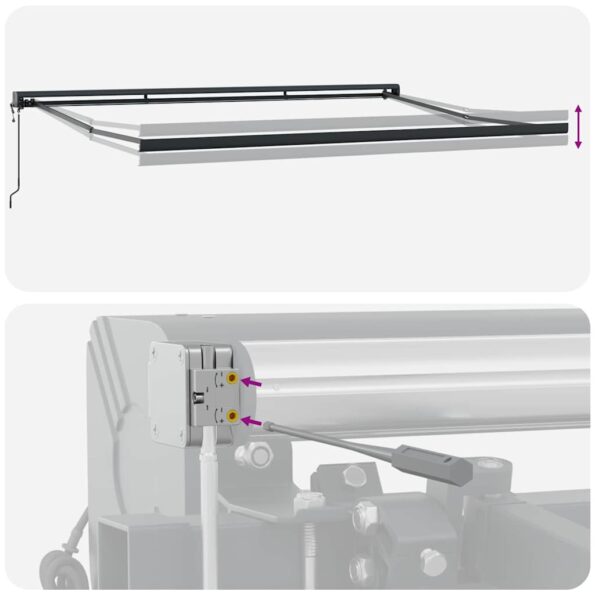 Markíza Antracit 5 x 3 m Kov – Obrázok 9
