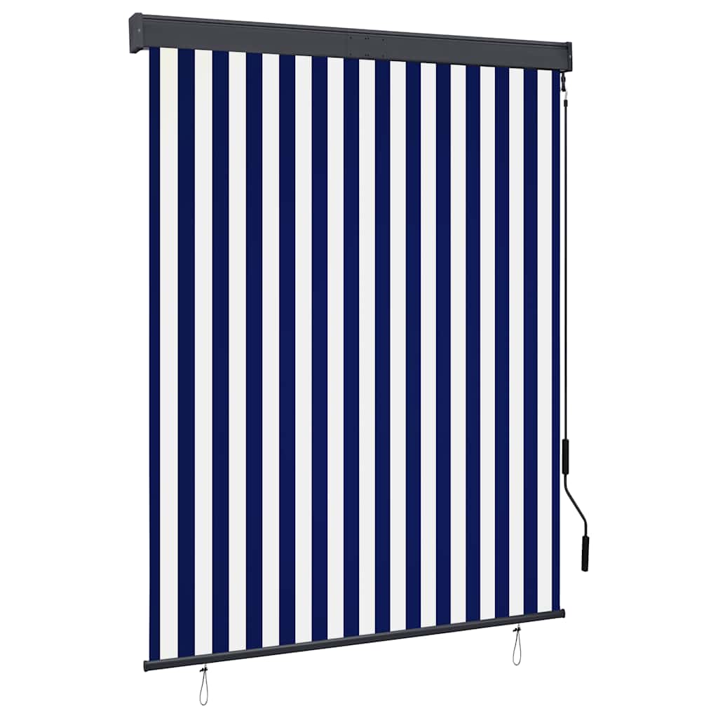 145967_1.jpg vidaXL Vonkajšia zatemňovacia roleta 140x250 cm modrá a biela – Obrázok 1