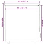 vidaXL Vonkajšia zatemňovacia roleta 140x250 cm modrá a biela – Obrázok 10