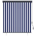 vidaXL Vonkajšia zatemňovacia roleta 140x250 cm modrá a biela – Obrázok 2
