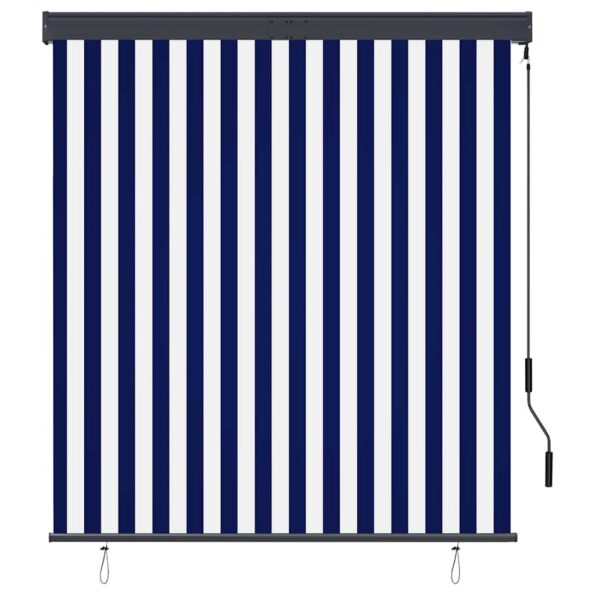 vidaXL Vonkajšia zatemňovacia roleta 140x250 cm modrá a biela – Obrázok 2