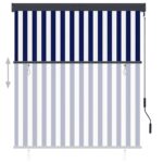 vidaXL Vonkajšia zatemňovacia roleta 140x250 cm modrá a biela – Obrázok 3