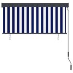 vidaXL Vonkajšia zatemňovacia roleta 140x250 cm modrá a biela – Obrázok 4