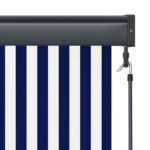 vidaXL Vonkajšia zatemňovacia roleta 140x250 cm modrá a biela – Obrázok 7