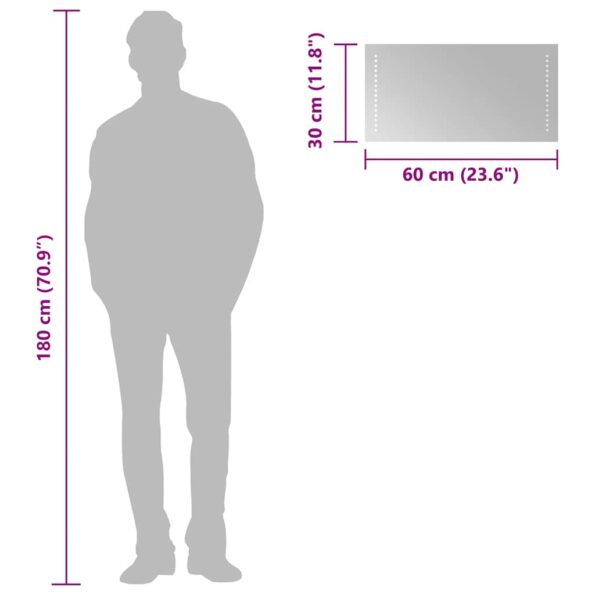 vidaXL LED kúpeľňové zrkadlo 60x30 cm – Obrázok 10