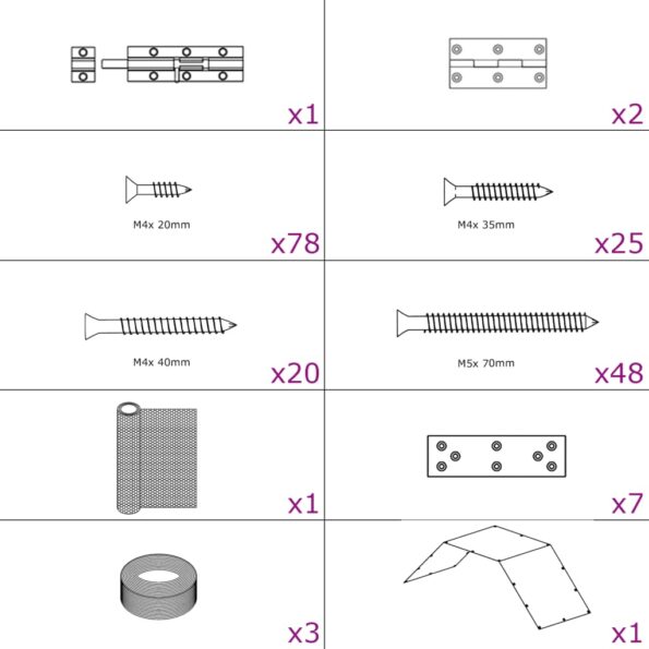 vidaXL Kurník 268x100x190 cm kov – Obrázok 2
