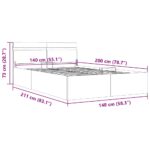 vidaXL Hydraulický posteľný rám+úložný priestor, LED, 140x200 cm – Obrázok 13