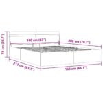 vidaXL Hydraulický posteľný rám+úložný priestor, LED, 160x200 cm – Obrázok 13