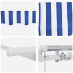 vidaXL Zatemniteľná markíza Modrá a biela 500 × 300 cm – Obrázok 10