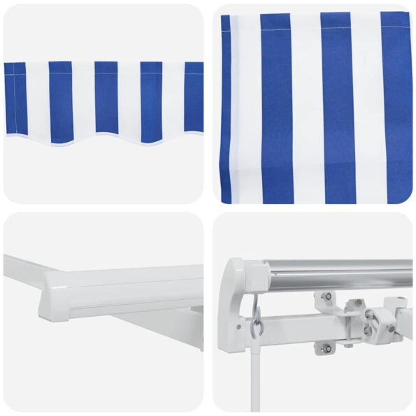 vidaXL Zatemniteľná markíza Modrá a biela 500 × 300 cm – Obrázok 10