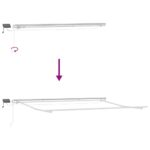 vidaXL Zatemniteľná markíza Modrá a biela 500 × 300 cm – Obrázok 12