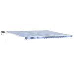 vidaXL Zatemniteľná markíza Modrá a biela 500 × 300 cm – Obrázok 2