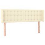 vidaXL Čelo postele so záhybmi krémový 147x16x78/88 cm umelá koža – Obrázok 2