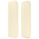 vidaXL Čelo postele so záhybmi krémový 147x16x78/88 cm umelá koža – Obrázok 4