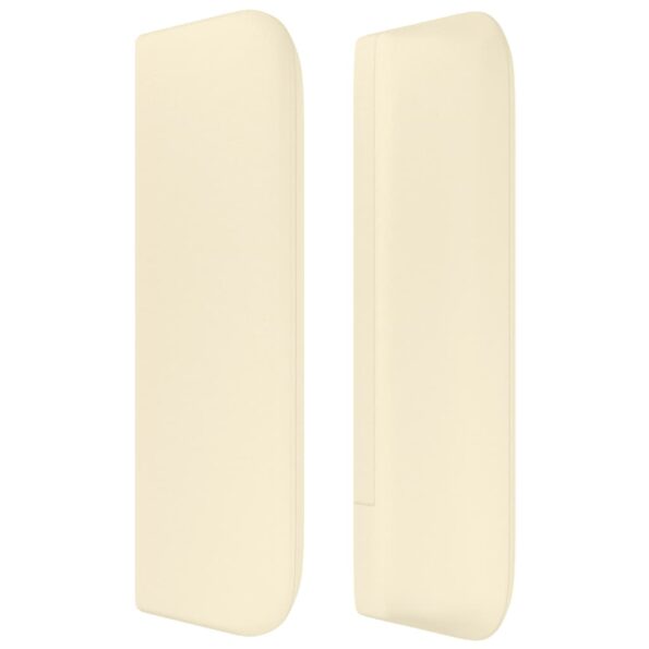 vidaXL Čelo postele so záhybmi krémový 147x16x78/88 cm umelá koža – Obrázok 4