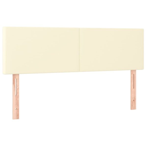 vidaXL Čelo postele krémové 144x5x78/88 cm umelá koža – Obrázok 4