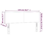 vidaXL Čelo postele krémové 144x5x78/88 cm umelá koža – Obrázok 6
