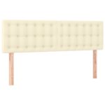 vidaXL Čelo postele krémové 144x5x78/88 cm umelá koža – Obrázok 4