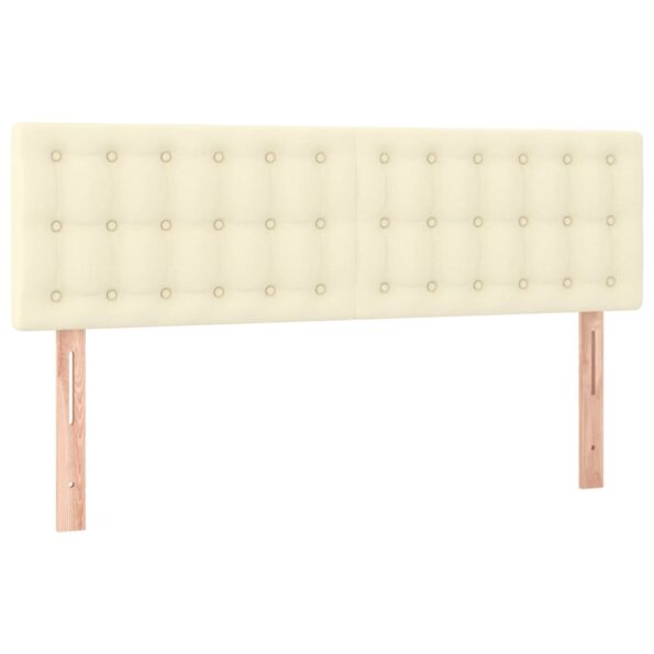 vidaXL Čelo postele krémové 144x5x78/88 cm umelá koža – Obrázok 4