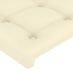 vidaXL Čelo postele krémové 144x5x78/88 cm umelá koža – Obrázok 5