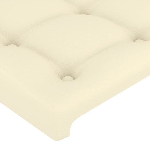 vidaXL Čelo postele krémové 144x5x78/88 cm umelá koža – Obrázok 5