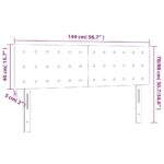 vidaXL Čelo postele krémové 144x5x78/88 cm umelá koža – Obrázok 6