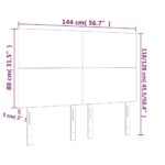 vidaXL Čelo postele krémové 144x5x118/128 cm umelá koža – Obrázok 6