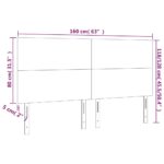 vidaXL Čelo postele krémové 160x5x118/128 cm umelá koža – Obrázok 6
