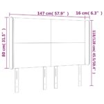 vidaXL Čelo postele krémové 147x16x118/128 cm umelá koža – Obrázok 6