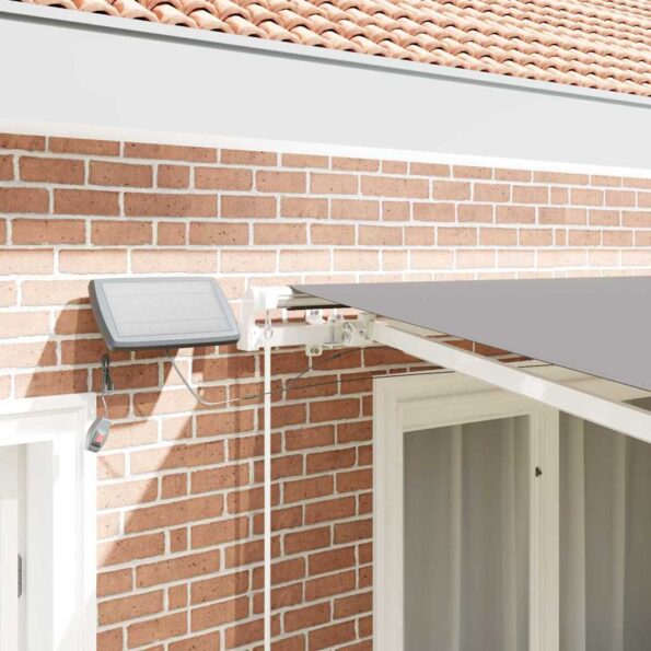 Markíza s Manuálny Biela 3 x 2,5 m Kov – Obrázok 4