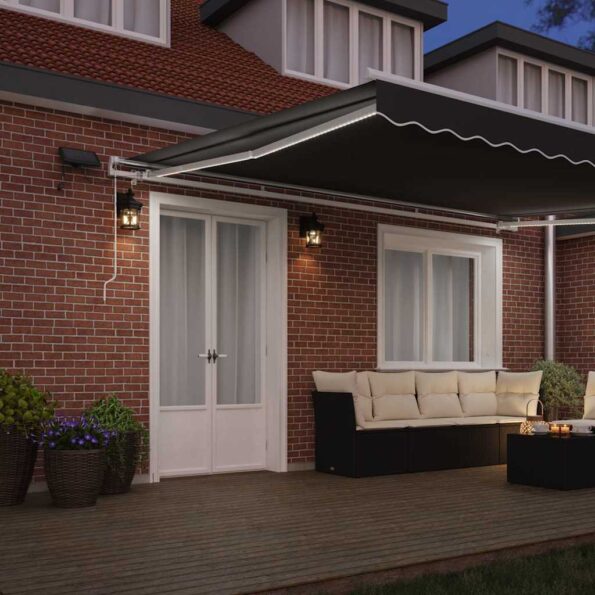 Markíza s Manuálny Biela 4 × 3 m Kov – Obrázok 3