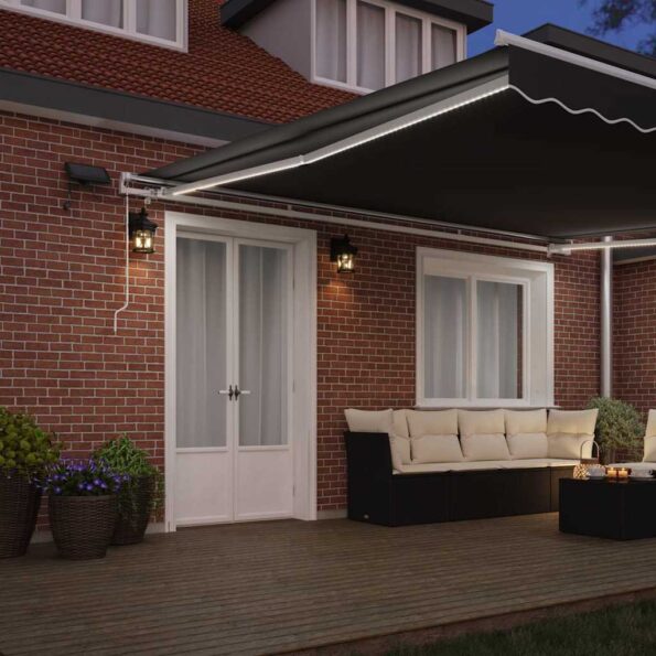 Markíza s Manuálny Biela 5 × 3,5 m Kov – Obrázok 11