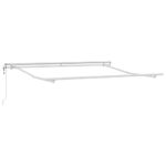 Markíza Manuálny Biela 3,5 x 2,5 m Kov – Obrázok 2