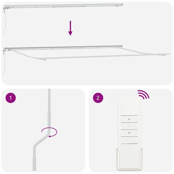 Markíza Manuálny Biela 6 x 3 m Kov – Obrázok 8