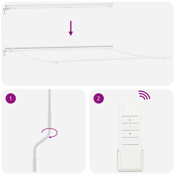 Markíza Manuálny Biela 4 × 3,5 m Kov – Obrázok 8