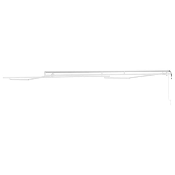 Markíza Manuálny Biela 5 × 3,5 m Kov – Obrázok 6