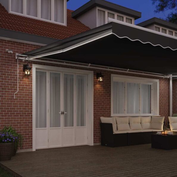 Markíza s Manuálny Biela 6 x 3 m Kov – Obrázok 3