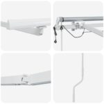 Markíza s Manuálny Biela 6 x 3 m Kov – Obrázok 7