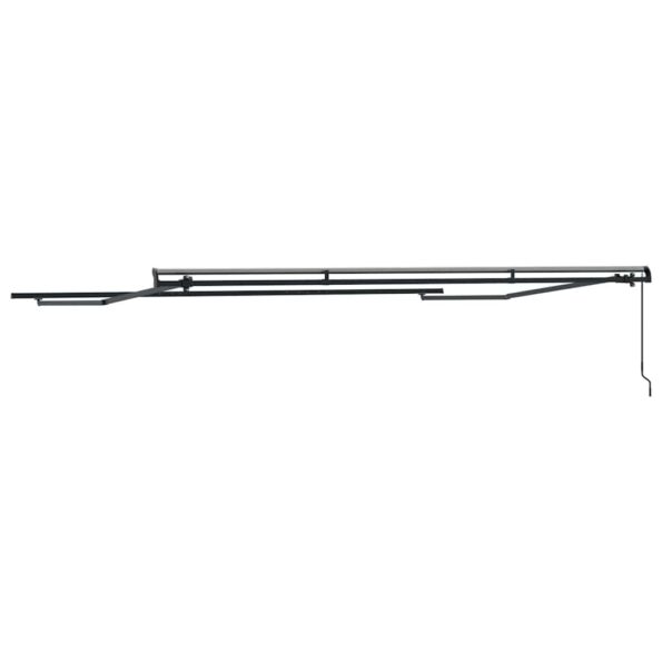 Markíza Manuálny Antracit 4 × 3 m Kov – Obrázok 6