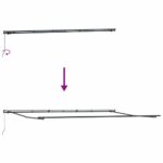 Markíza Manuálny Antracit 6 × 3,5 m Kov – Obrázok 9